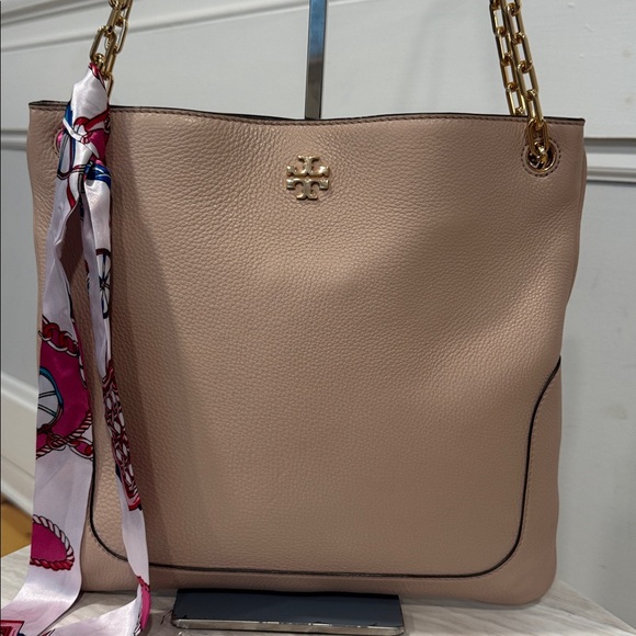 Tory Burch Bag Marsden Swingpack Light Pink Blush Leather Gold Chain Bag - Picture 4 of 17